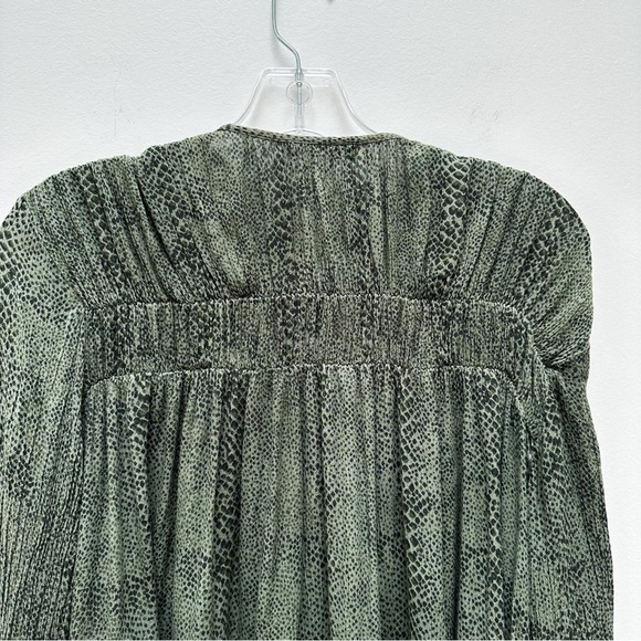 Anthropologie Snake Print Peasant Blouse - Picture 7 of 8